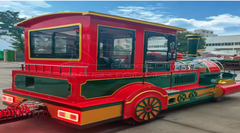 Fun Amusement Park Rides High Quality China Supply Kids and Adults 56 Seats Tourist Sightseeing Trackless Train for Sale