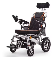 All Terrain Wheelchair Foldable Electric Wheelchair with 500W Dual Motor Adjustable Backrest and Pedal Angle 360° Joystick