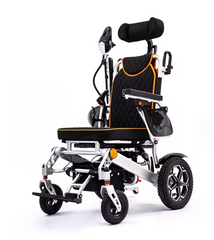 2025 Hot Selling Foldable Electric Wheelchair Headrest All Terrain 700 w Power Motor Wheelchair Easy to Use for Elderly