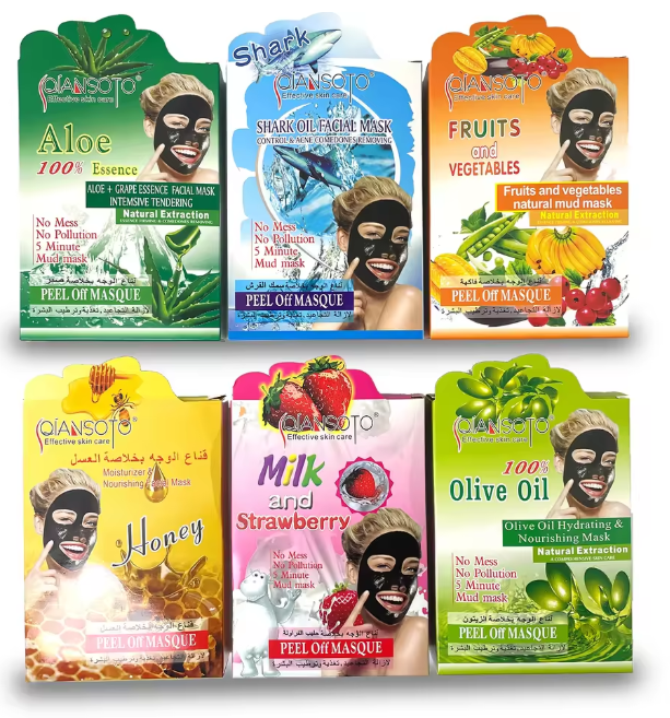 Anti-Aing Whitening Moisturizing Fruit Beauty Face Mask Skin Care Organic Facial Mask Set