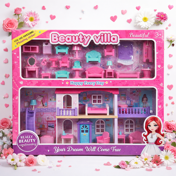 Big Doll House Beauty Villa Set For Kids