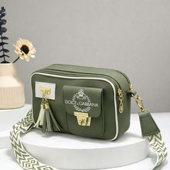 HS Ultimate Luxury Heritage-Inspired Designer Crossbody Camera Bag Featuring a Dual-Compartment Structured Silhouette ( Black)