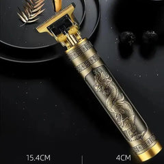 مردوں کے لیے میٹل باڈی ونٹیج T9 ٹرمر اور ہیئر کلپر | USB ریچارج ایبل پروفیشنل ہیئر کٹنگ مشین | درست داڑھی اور بالوں کو سنوارنے کا آلہ