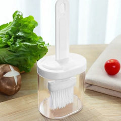 HS Oil Bottle with Silicone Brush – Durable Kitchen Tool for Easy Cooking and Baking Use.( Random Color)
